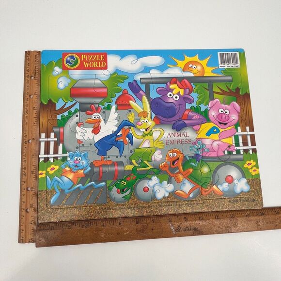 ANIMAL EXPRESS Leap Year Tray Puzzle Vintage 1999 Puzzle World Frame Tray Puzzle - Picture 4 of 5